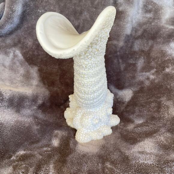 Royal Haeger Shell Vase Nautilus Textured Pebbled Cornucopia Nautical Sea READ - Picture 6 of 16